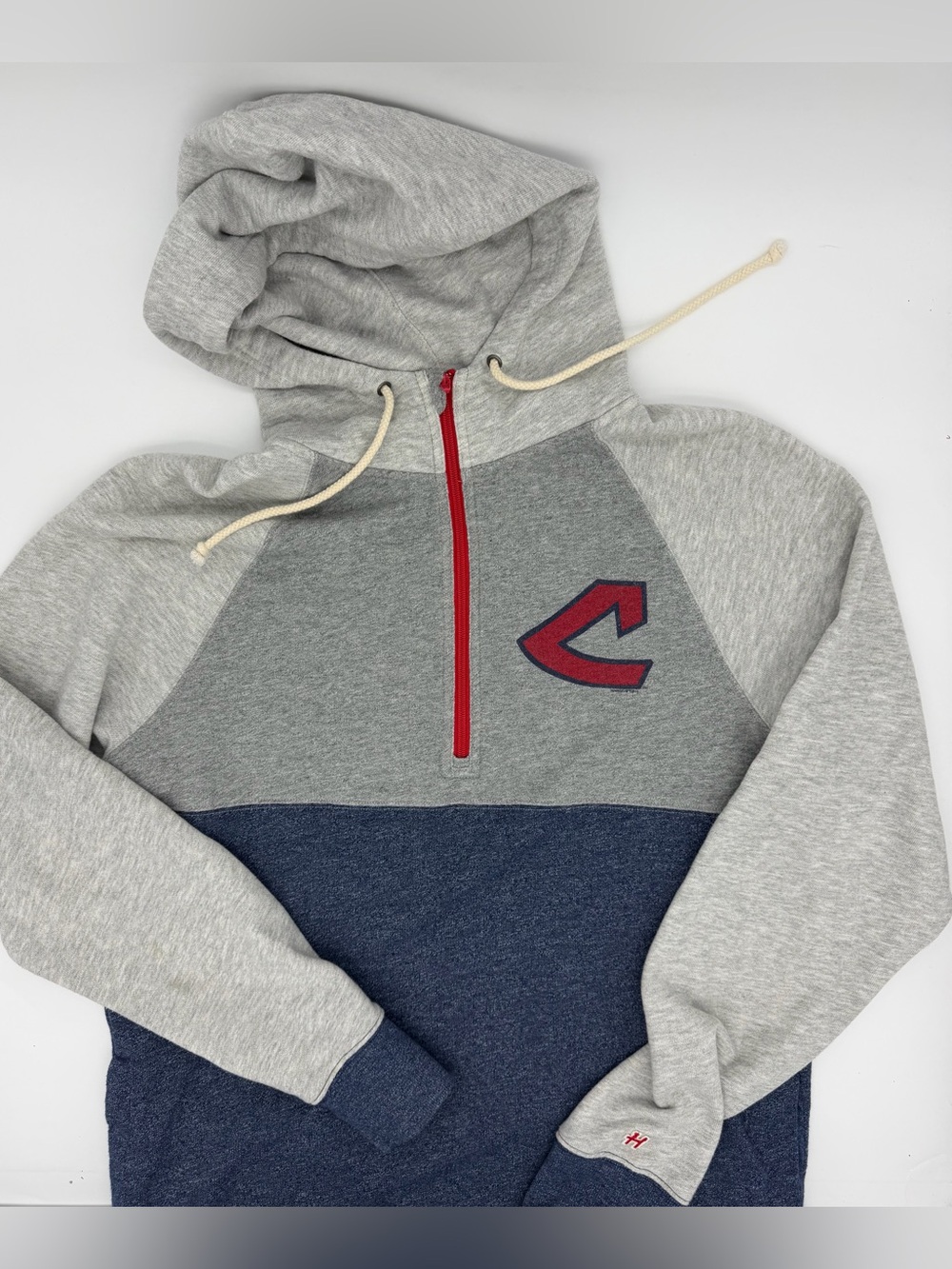 Homage Cleveland Guardians Half-Zip Hoodie - Men's Size Large